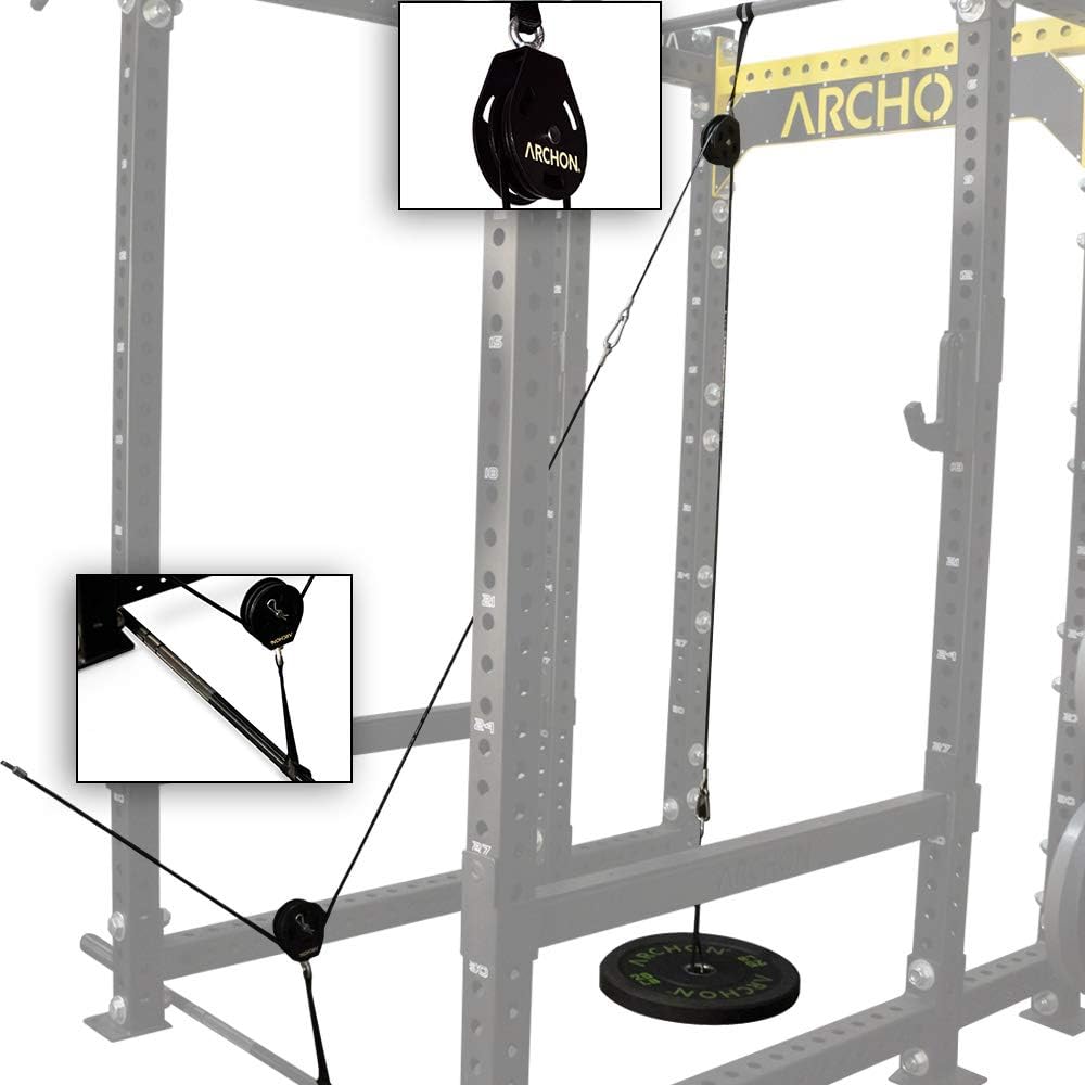 ARCHON Fitness High Low Pulley Cable Station 55" 70" Cable Machine Pulley