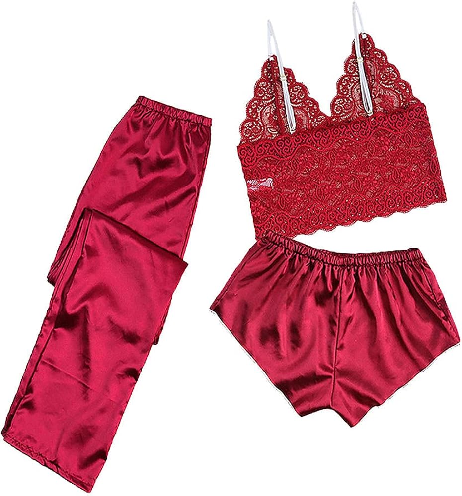 Women's Baby Dolls Women Lace Ladies Pajamas Sexy Sleepwear Suits
