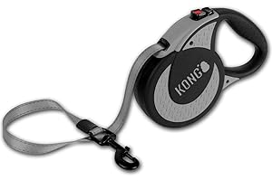 Alcott Kong Ultimate Retractable Dog Leash, Extra Large, Grey, 16' Long