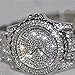 Gotd New Women Watches Rhinestone Ceramic Crystal Quartz Watches Lady Dress Watch Birthday Gifts (Silver)