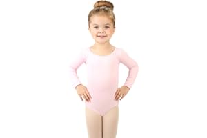 Elowel Pajamas Gymnastics Leotards for Girls - Long Sleeve & Scoop Neck Leotard for Girls Dance