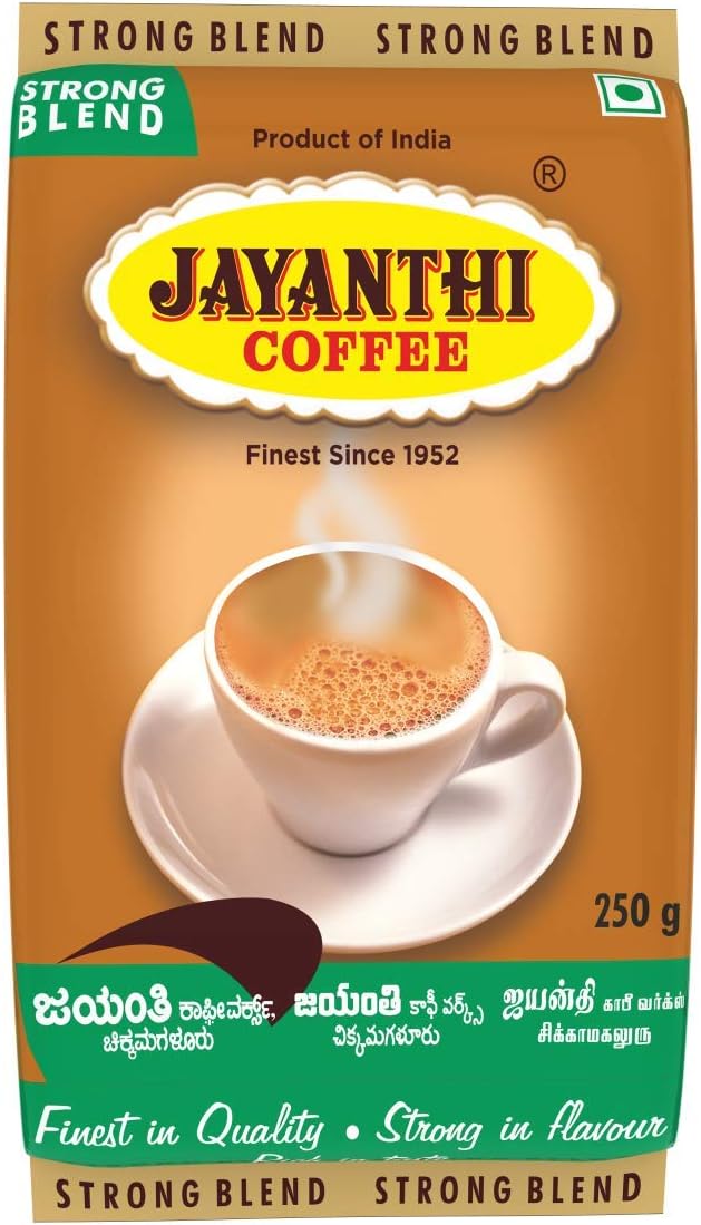 JAYANTHI Coffee Strong Blend 65:35, Fine/Nice Grind (250 g) - Pack of 4