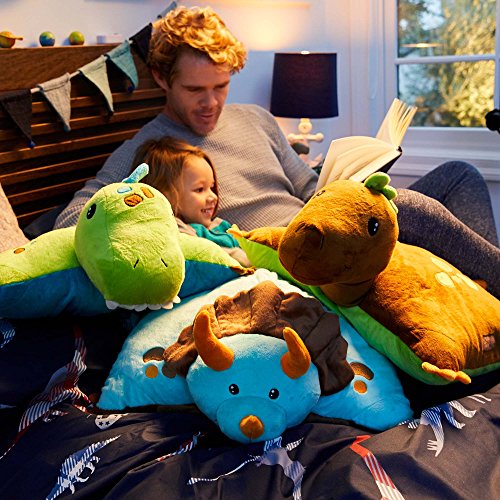 Pillow Pets Dinosaur Blue Dinosaur 18 Stuffed Animal Plush Toy