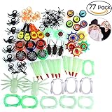 Halloween Novelties Toys Assortment for Kids, Perfect for Halloween Treats and Prizes, 15 Styles with 77 PCS