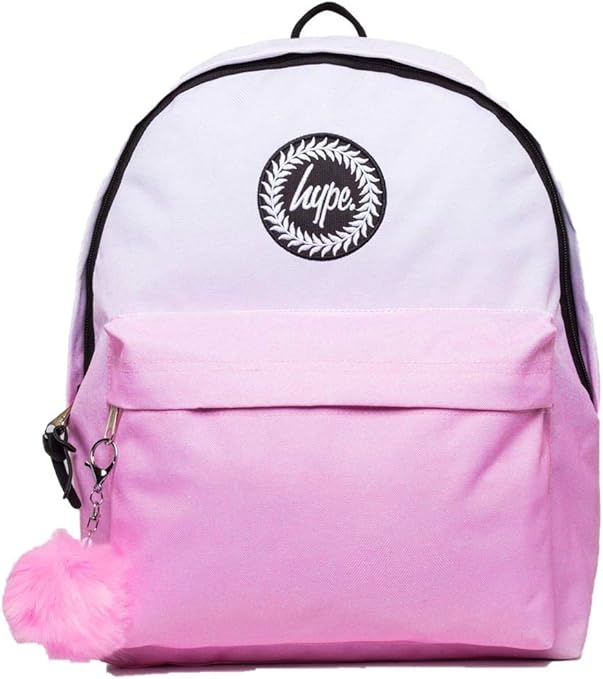 HYPE Backpack School Bag for Girls Boys Pink Speckle Fade POM POM