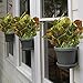 GTIDEA 2pcs Artificial Greenery Plants Silk Gold Leaf Fake Shrubs Faux Realistic Bushes DIY Floral Arranging Home Kitchen Dining Table Garden Wedding Mini Pot Outdoor Decor