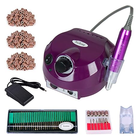 Lila Nagelfräser Fräser Maniküre 30000 U/min Stufenlose Regulierung Pediküre Nagelstudio Elektrische Nagelfeile Nagelpflege S