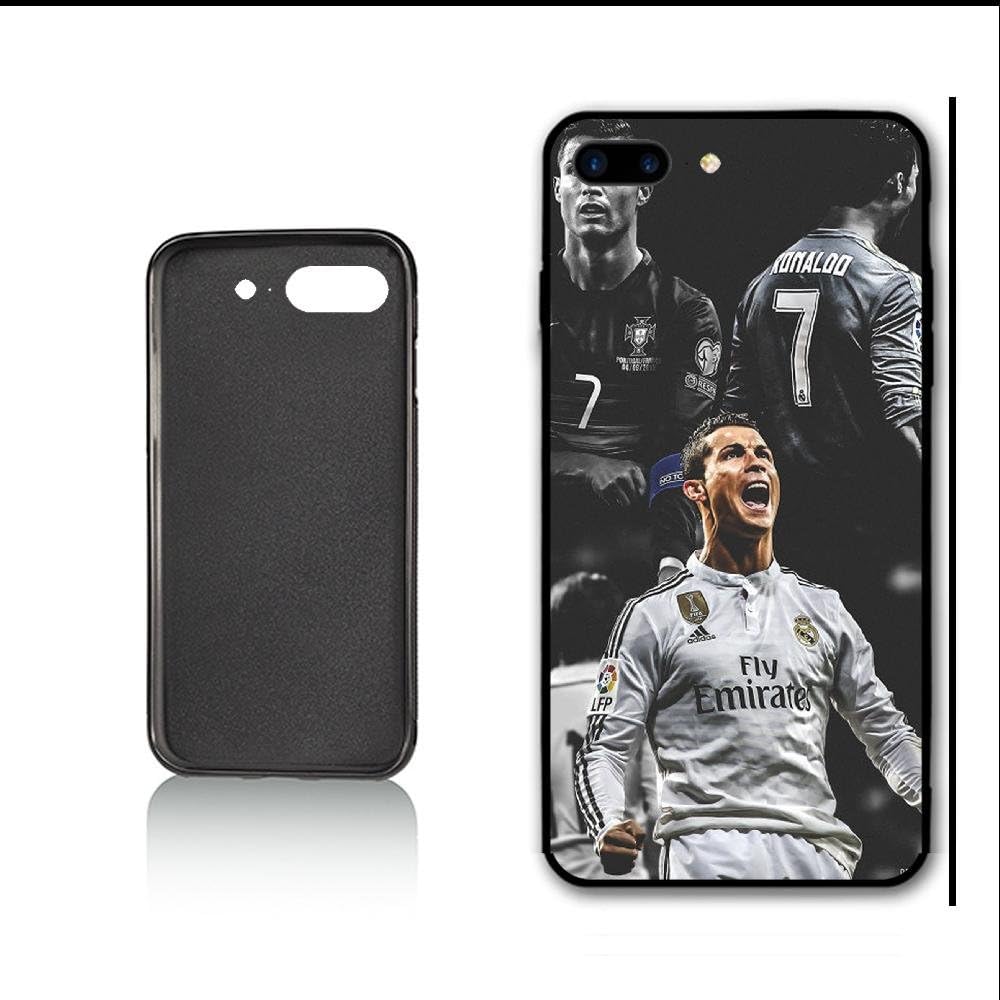 WZSY Cristiano Football Superstar Ronaldo Case for iPhone 7 Plus iPhone 8 Plus Case,PC Hard Case