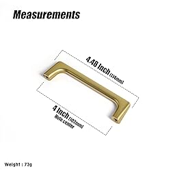 Goo-Ki Brushed Gold Cabinet Pulls with 4'' Hole