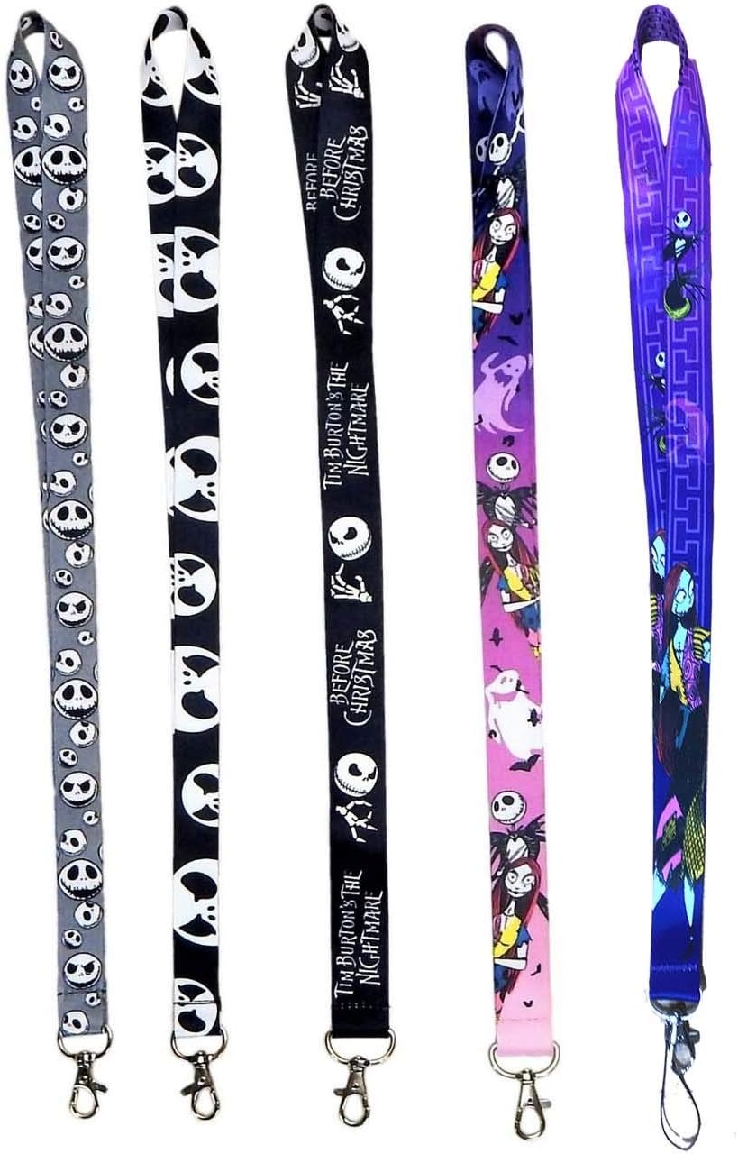 S Party SupplyS.Party Supply Jack Skeleton Nightmare Before Christmas Standard lanyard keychain hook Set of 5 PCS