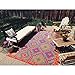 Fab Habitat Outdoor Rug - Waterproof, Fade Resistant, Crease-Free - Premium Recycled Plastic - Vintage Kilim - Porch, Deck, Balcony, Mudroom, Laundry Room, Patio - Lhasa - Orange & Violet - 3 x 5 ft