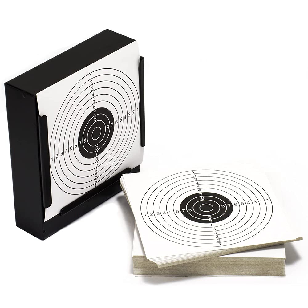 ANCLLO 14cm Shooting Target Holder Shooting Practice Targets including 20 Target Papers