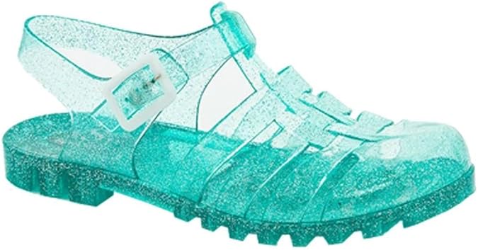 Amazon.com | Rasolli Women's Fisherman T-Strap Jelly Flat Buckle Closure Soft Gladiator Sandals 