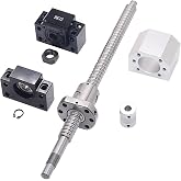 SFU1605 Ball Screw Set, RM1605 Ball Screw with Metal Ball Screw Nut and Set BK/BF12 for CNC Machine,Diameter 16mm,5mm Lead (Diameter 16mm, 300mm)