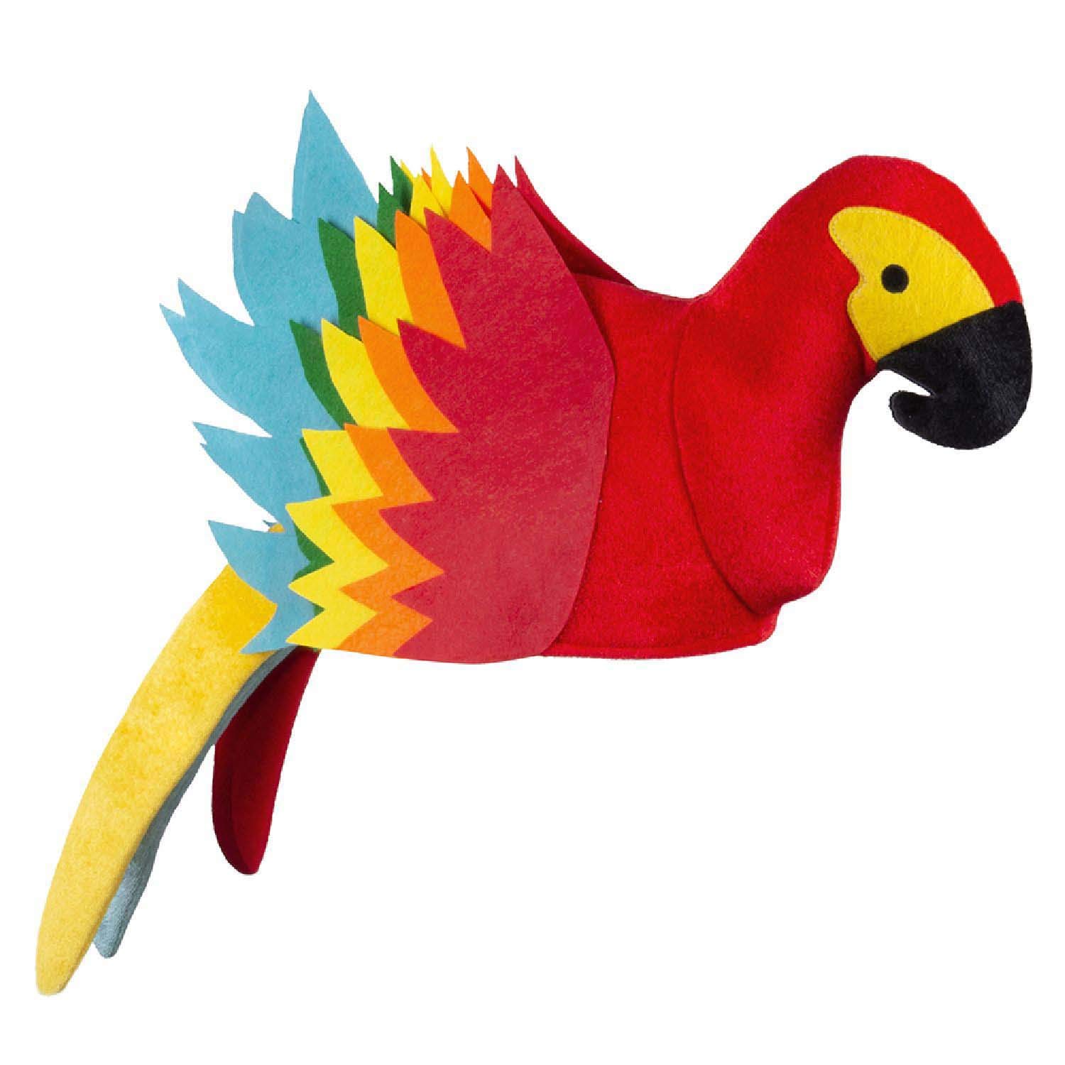 Boland Parrot Hat Unisex Adult, Multi-coloured – Fun Accessory for Jungle, Pirate, and Hawaiian Themed Parties