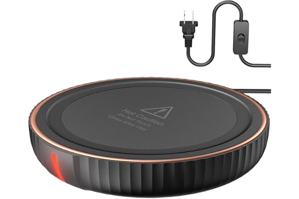 HouseGem Large Candle Warmer Plate - Coffee Cup Mug Warmer for Desk, Candle Melter, Electric Mug Heater for Beverages, Milk & Tea, Coffee Accessories Ideal Gifts Keep Cup Warm (Black)