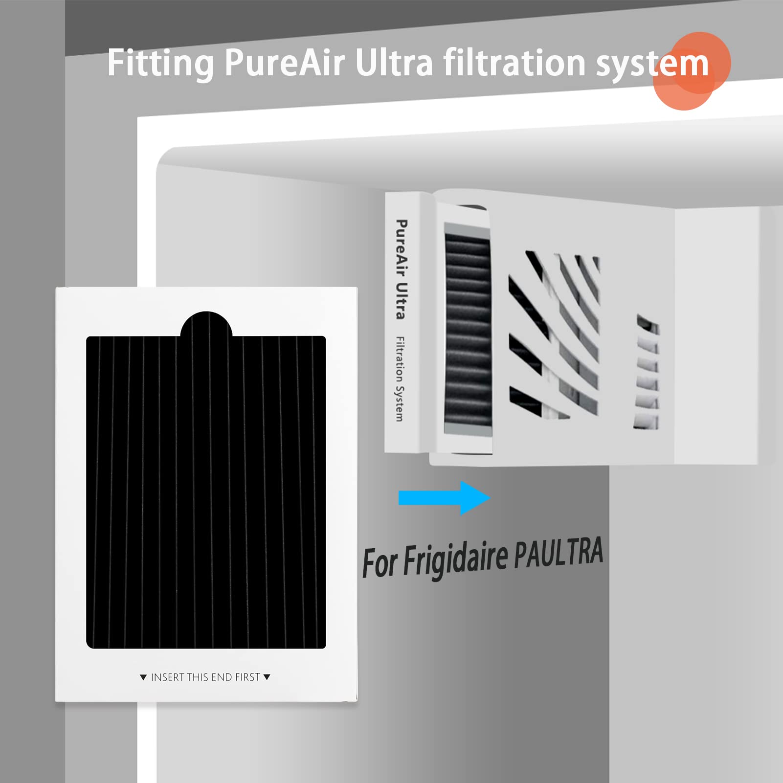 Refrigerator Air Filter Replacement 6 Pack - Carbon Activated Filter Compatible with Frigidaire & Electrolux Pure Air Ultra Reduce Odors for EAFCBF, PAULTRA, RAF1150 242061001,242047801, 242047804