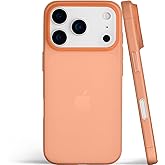 totallee Thin iPhone 17 Pro Case Scarf, Thinnest Cover Ultra Slim Minimal - for Apple iPhone 17 Pro (2025) (Orange)