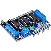 HiLetgo L293D DC Motor Drive Shield Stepper Motor Drive Shield Expansion Board for Arduino Duemilanove Raspberry Pi
