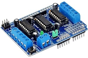 HiLetgo L293D DC Motor Drive Shield Stepper Motor Drive Shield Expansion Board for Arduino Duemilanove Raspberry Pi