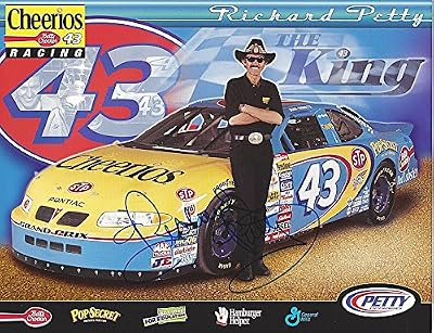 AUTOGRAPHED Richard Petty #43 Cheerios Racing Team (Petty Motorsports) Signed 9X11 NASCAR Legend Hero Card Photo w/ COA