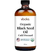 Black Seed Oil Organic Cold Pressed Unrefined Glass Bottle | USDA Certified Organic Black Cumin Seed Oil | High Thymoquinone Omega 3 6 9 | for Immune Support, Joints, Digestion, Hair &amp; Skin | 4 Fl oz