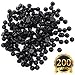 SUBANG 200 Pieces Rubber Pin Backs PVC Pin Keepers Lapel Pins Back Pins Safety Backs for Brooch Tie Hat Badge Insignia, Black
