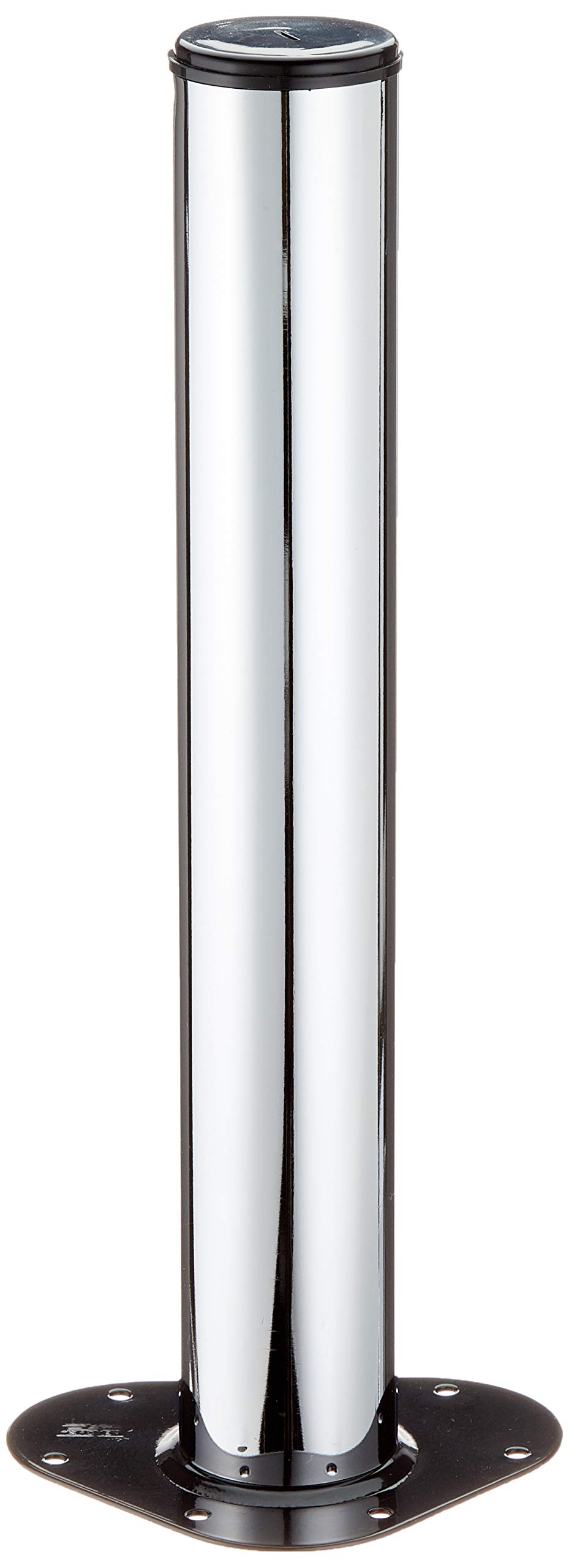 Element System Steel Pipe Feet Round Set of 4 Table Legs, Furniture Feet Including Screw-On Plate, 11102-00017