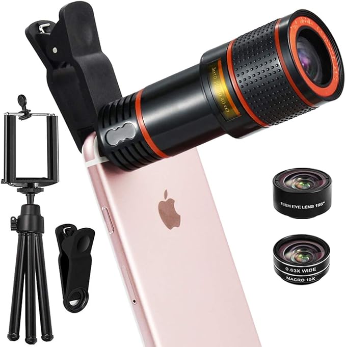 Microscope Portable Microzoom Pour Smartphone – Loupe Macro 30x LED, Idéal Pour Photos Rapprochées