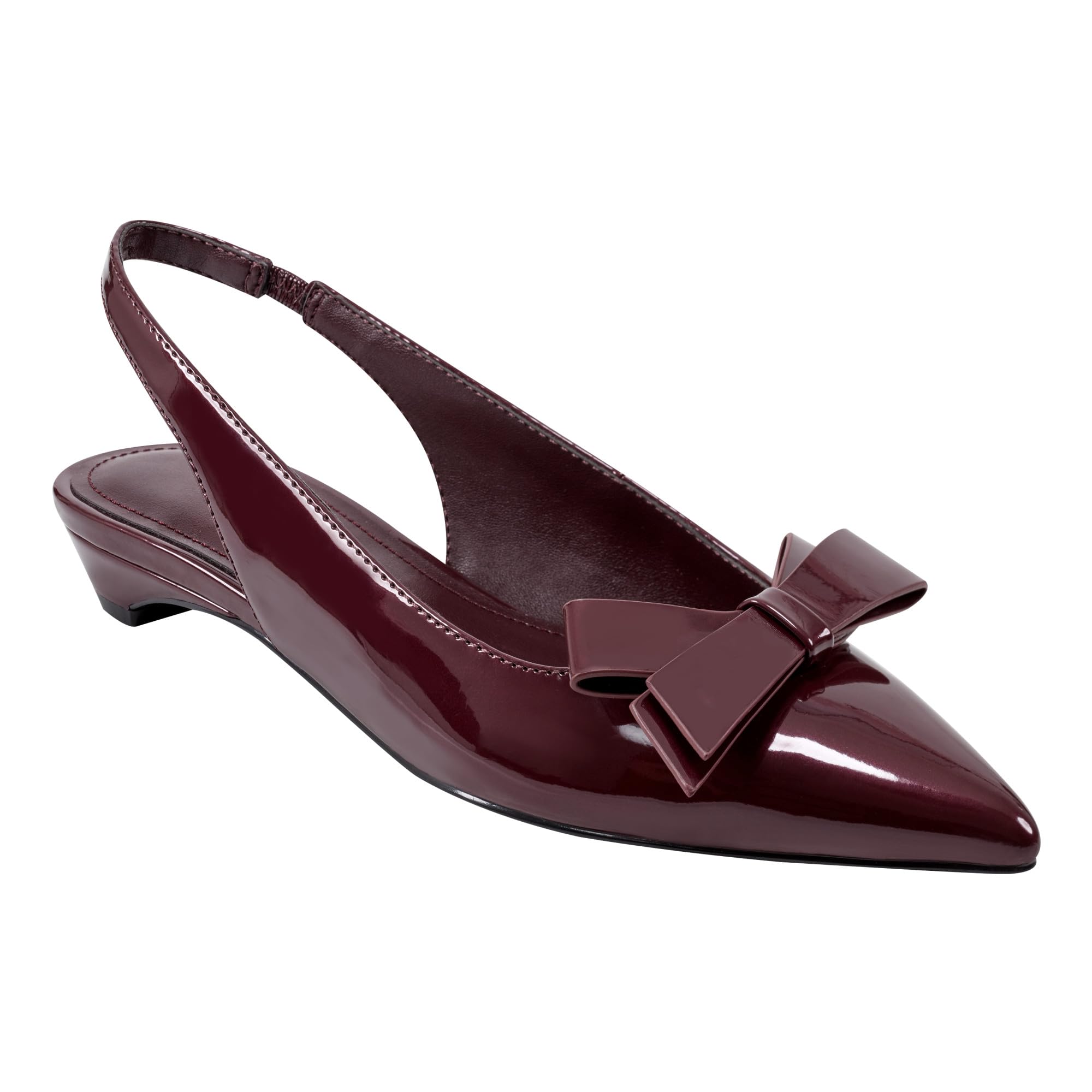 Marc Fisher Women’s KERREY Ballet Flat, Burgundy Patent 600, 10