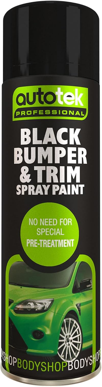 Autotek Professional Black Bumper Trim Spray Paint 500 ml Vehicle Car Automotive