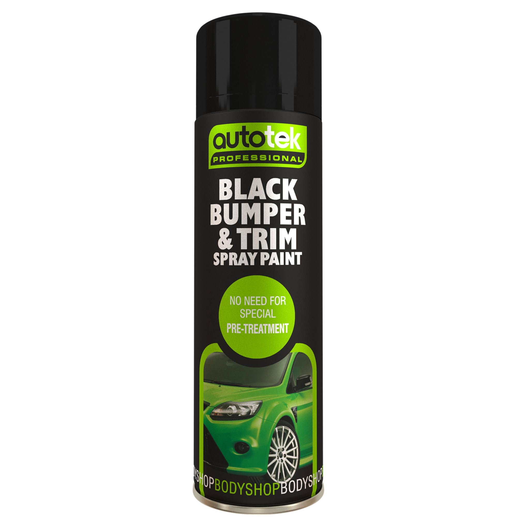 Autotek Professional Spray Paint, Black Bumper & Trim, 500 ml
