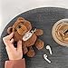 Plush 3D Brown Bear Airpod Case Cover Soft Wool Airpods Cover Cute Winter Cartoon Premium for Air Pods Headphone Accessories (Dark)thumb 1