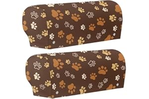 Qehuruxo Sofa Armrest Covers Non-Slip Arm Rest Covers Set with Twist Pins Washable Couch Arm Cover 2 Pieces Dustproof Furniture Protector for Living Room Decoration