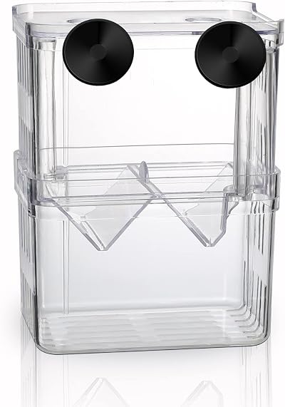 boxtech Aquarium Hatchery Breeding Box Aquarium Isolator 7.9x6.9x10.8 cm White