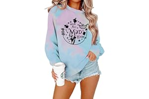 ASTANFY Oversized Women Villains Shirt: Magic Kingdom Sweatshirt Embroidery Bad Girls Long Sleeve Shirts