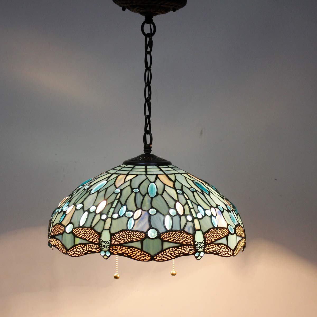 hanging light with pull chain