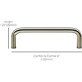 HardwareDirect 50 Pack: 4" Stainless Steel Brush Nickel Wire Pull Modern Hardware Handle