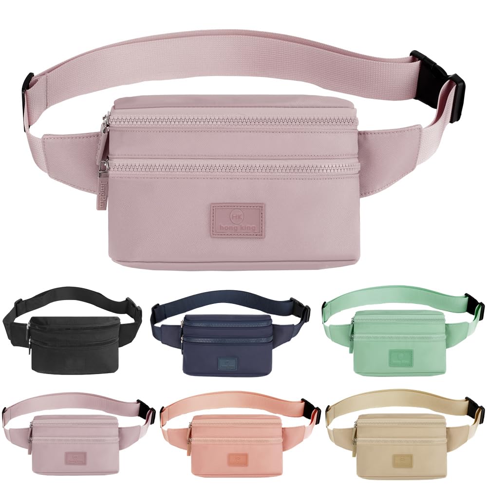Bumbags Waist Fanny Pack Ladies Fashion Bum Bag with Adjustable Belt for Sport Hiking Girls Women (Purple)