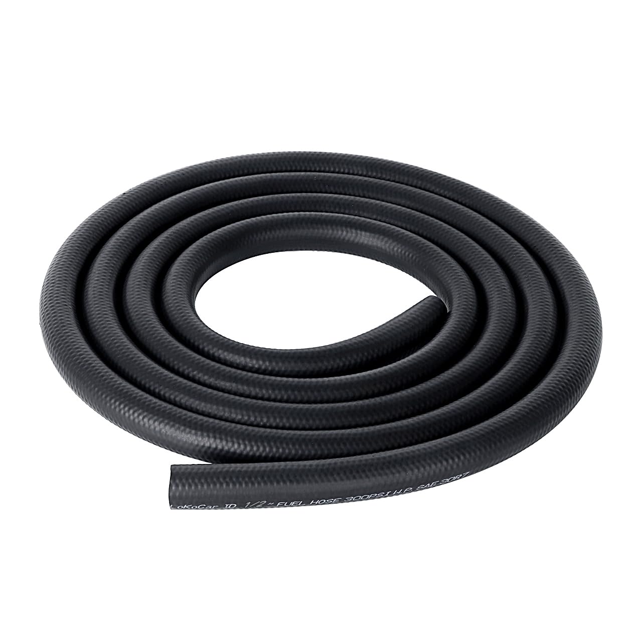 Photo 1 of LokoCar Rubber Fuel Hose Line Push Lock 1/2" ID SAE 30R7 NBR 5ft 300PSI Black