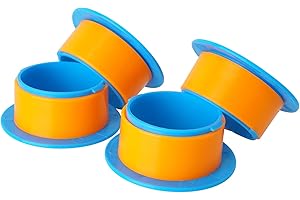 OVOV Stretch Wrap Dispenser 2 Pair Plastic Hand Saver Fit for 3” Core Shrink Wrap Holder (Blue) Free