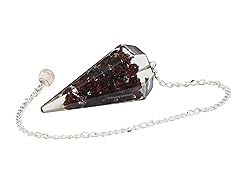 Garnet Orgone Crystal Pendulums for Divination and