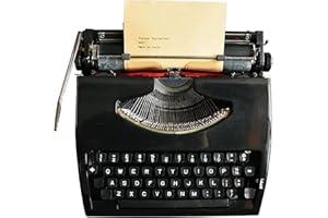 1980 Classic Nostalgia Typewriter Traditional Old Fashioned Mechanical English Typewriter,Portable Retro Manual Typewriter, N