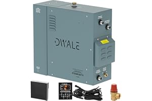 DWALE Steam Generator, 10.5KW Mercial Steam Generator, Home Steam Bath, Segmented Heating & Temperature Customization with LED Controller Auto Drain for Suitable Space Heating 317-423 Cubic feet