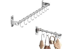 Hanging Wall Mount knife Wall Mount, Kitchen Organizer Storage Shelf for Utensils Spatula Spoon, Space-Saving Knife Rack with