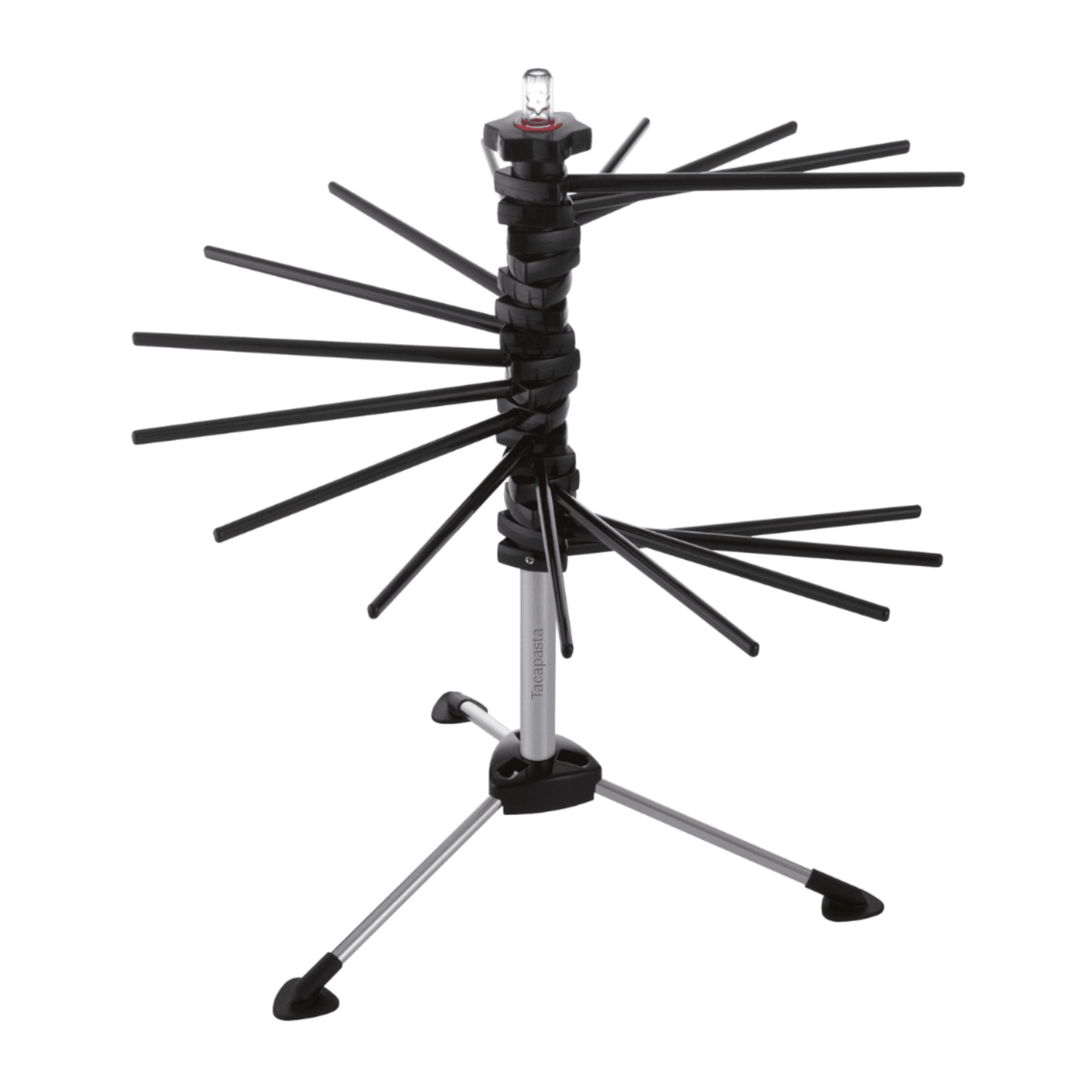MARCATO Pasta Drying Rack, Fresh Pasta Dryer, Foldable, Space-Saving, 16 Arms, Up to 2 kg of Pasta, Kitchen Accessory, Made in Italy. Model: Tocapasta, Black