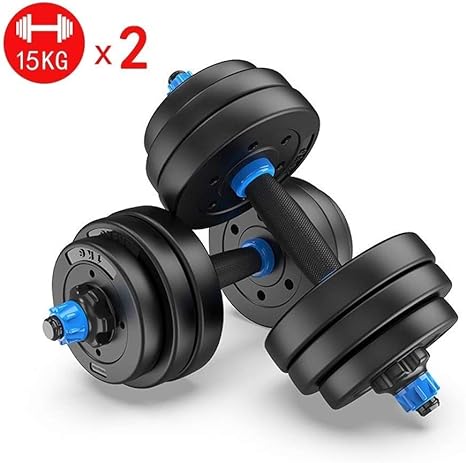 Mancuernas Fitness y ejercicio Mancuernas Par de 10 kg Barra Inicio aparatos de ejercicios con mancuernas