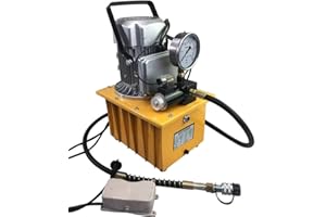 EAPMIC 10000 PSI Hydraulic Electric Pump 750W Double Acting 2-70Mpa Jack Split Hydraulic Driven Pump 110V 7L Manual Valve Hydraulic Power Pack Cylinder Hydrafore Pump (HHB-700A Yellow)
