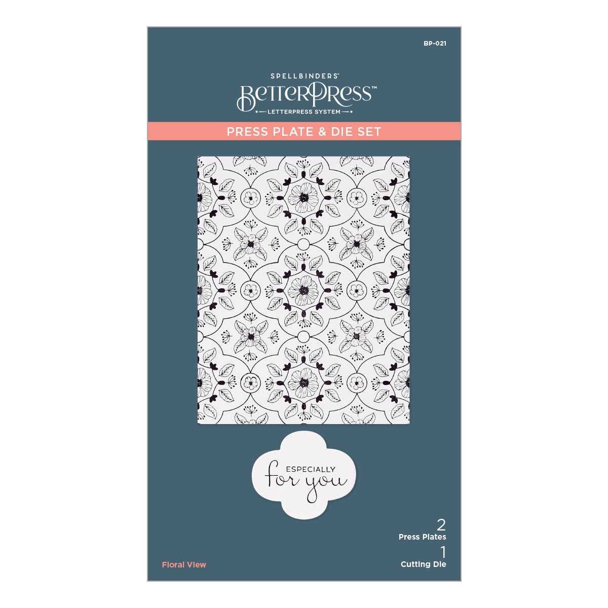 Floral View Betterpress Plate