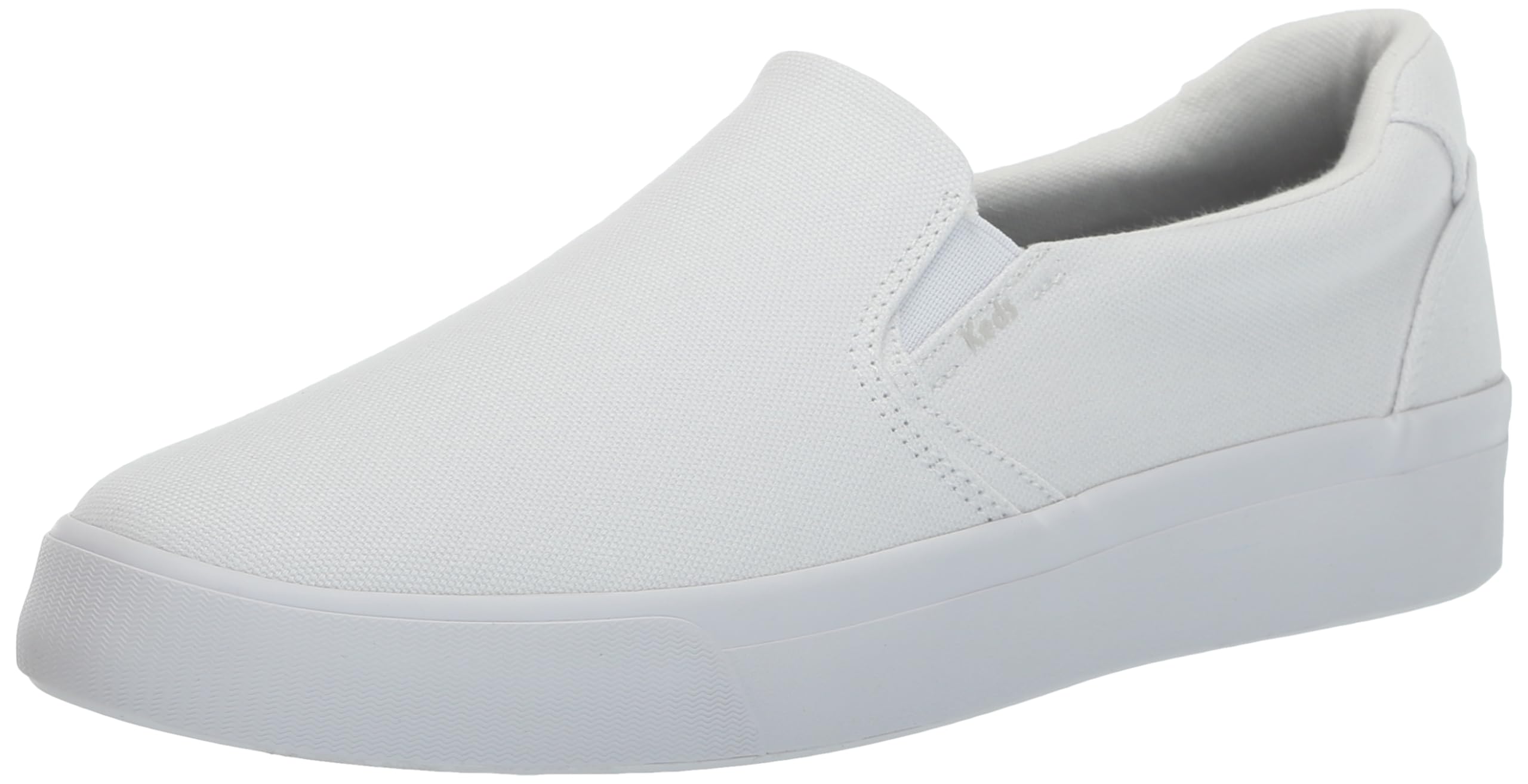 Keds Women’s Pursuit Slip ON Sneaker, White Canvas, 6.5